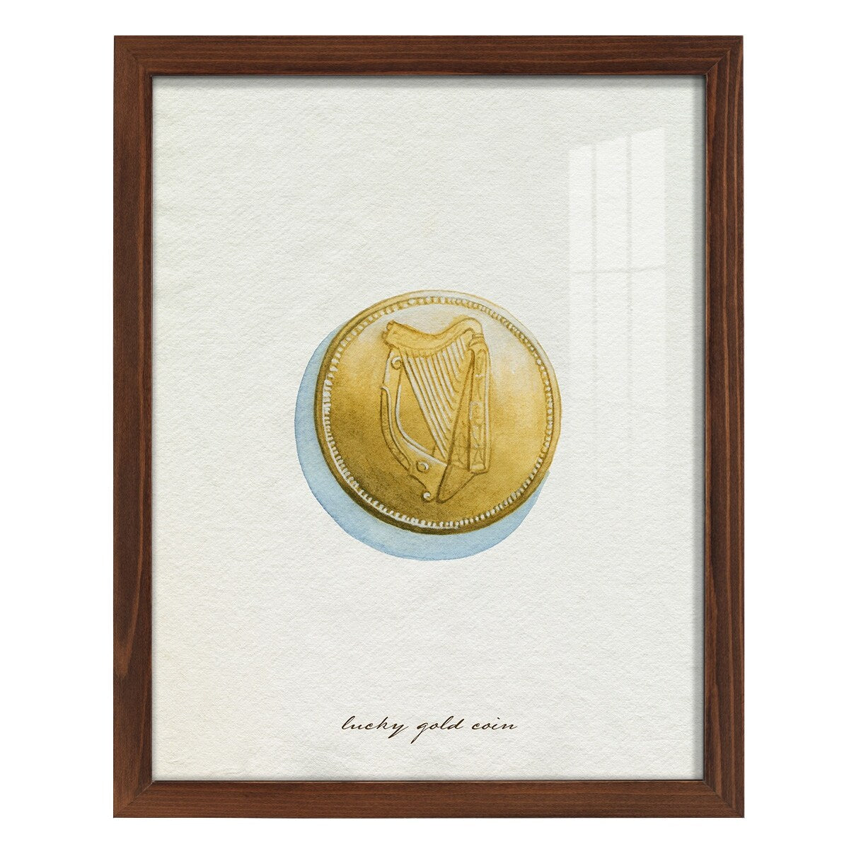 Lucky Charm IV -Framed Print w/glass-Cherry Red