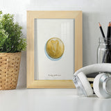 Lucky Charm IV -Framed Print w/glass-Cherry Red