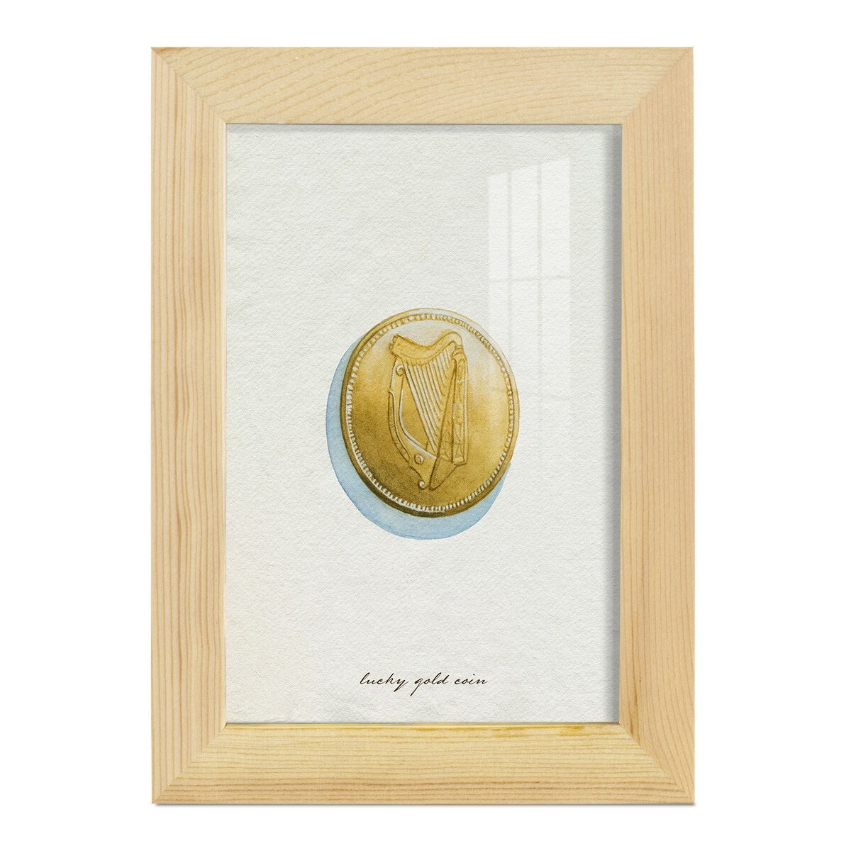 Lucky Charm IV -Framed Print w/glass-Cherry Red