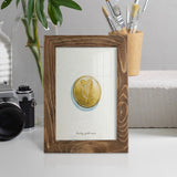 Lucky Charm IV -Framed Print w/glass-Cherry Red