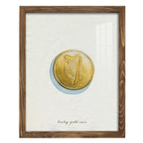 Lucky Charm IV -Framed Print w/glass-Cherry Red