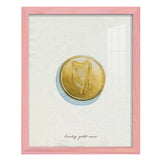 Lucky Charm IV -Framed Print w/glass-Cherry Red