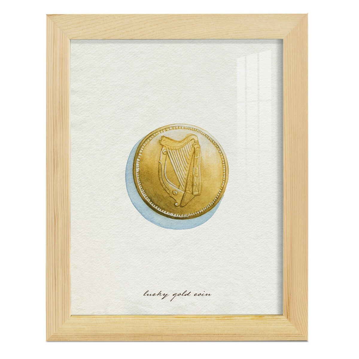 Lucky Charm IV -Framed Print w/glass-Cherry Red