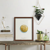 Lucky Charm IV -Framed Print w/glass-Cherry Red