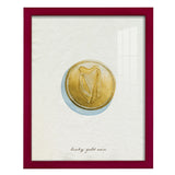 Lucky Charm IV -Framed Print w/glass-Cherry Red