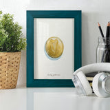 Lucky Charm IV -Framed Print w/glass-Cherry Red