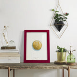Lucky Charm IV -Framed Print w/glass-Cherry Red