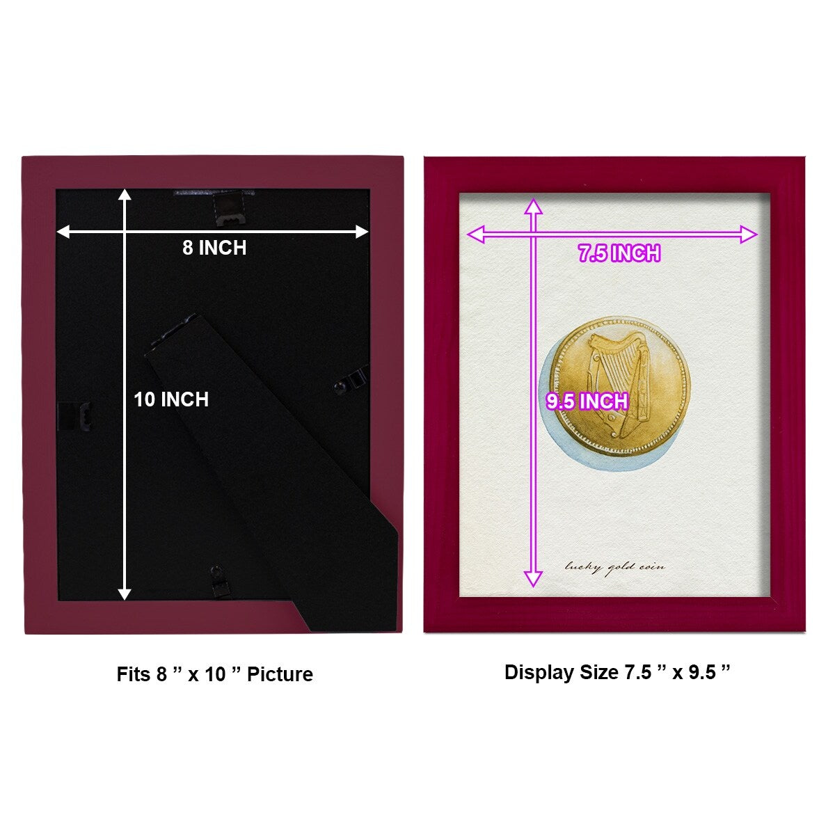 Lucky Charm IV -Framed Print w/glass-Cherry Red