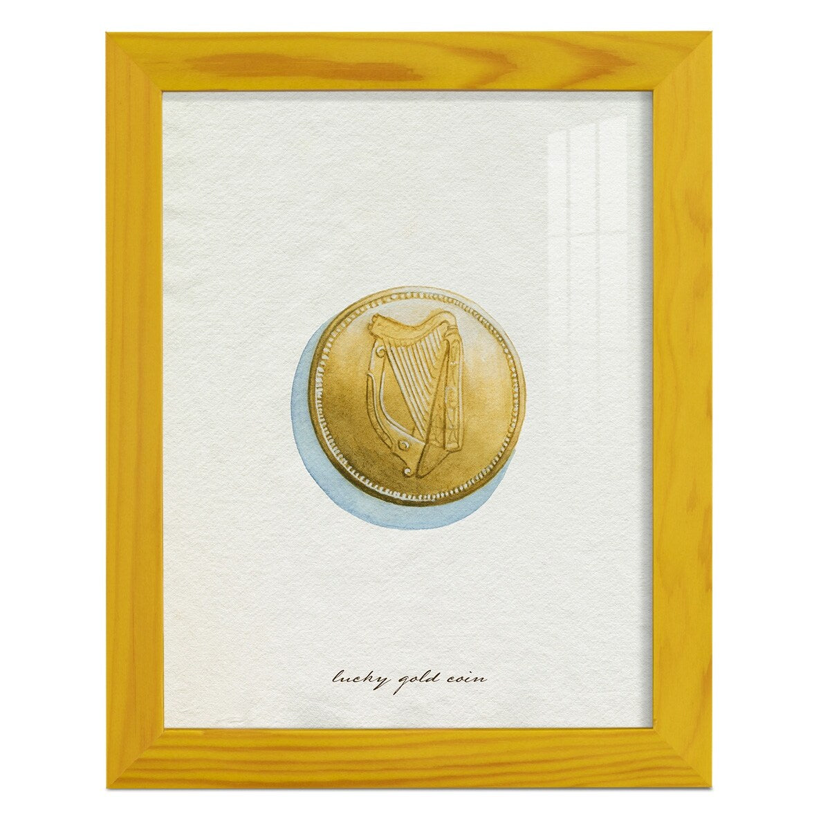 Lucky Charm IV -Framed Print w/glass-Cherry Red