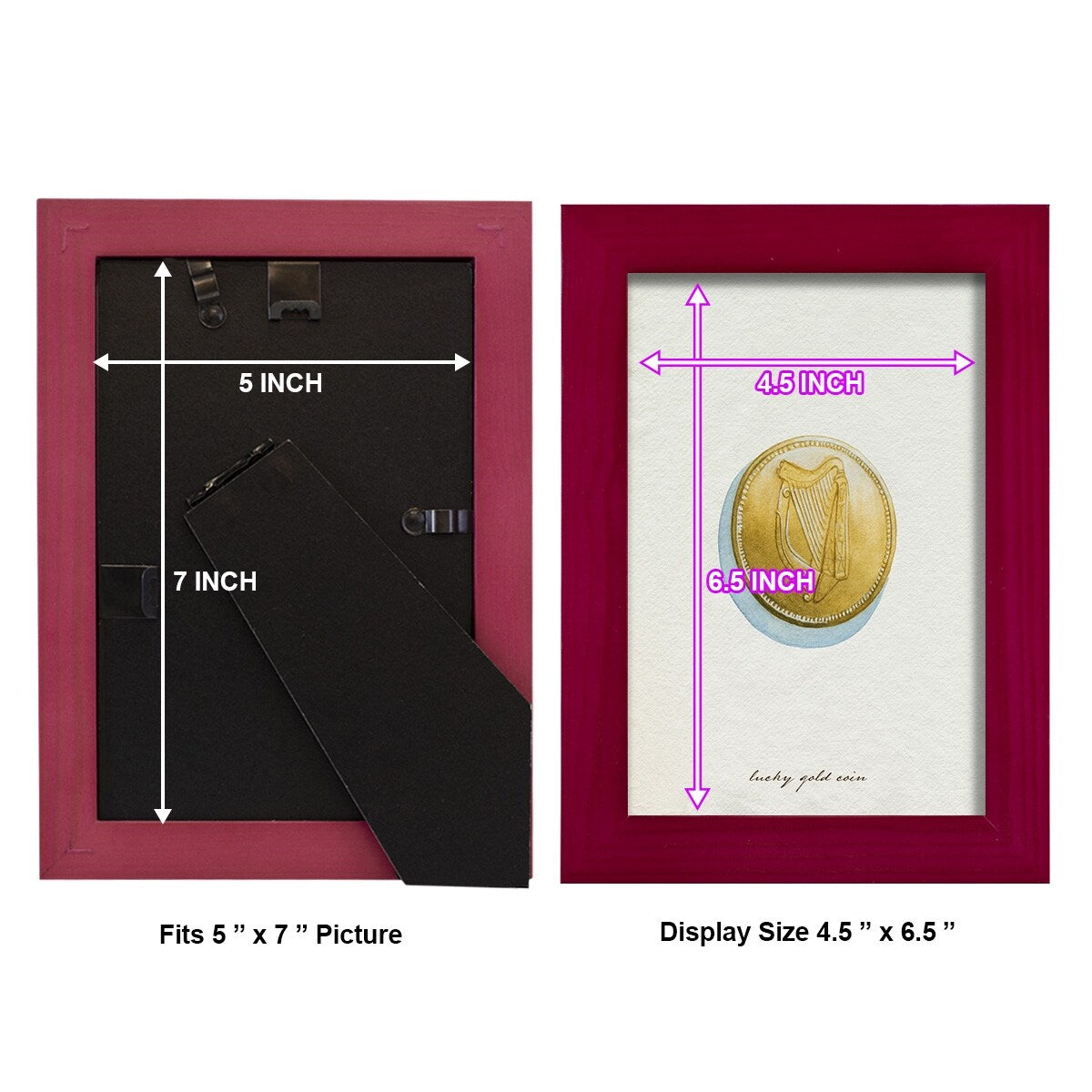 Lucky Charm IV -Framed Print w/glass-Cherry Red