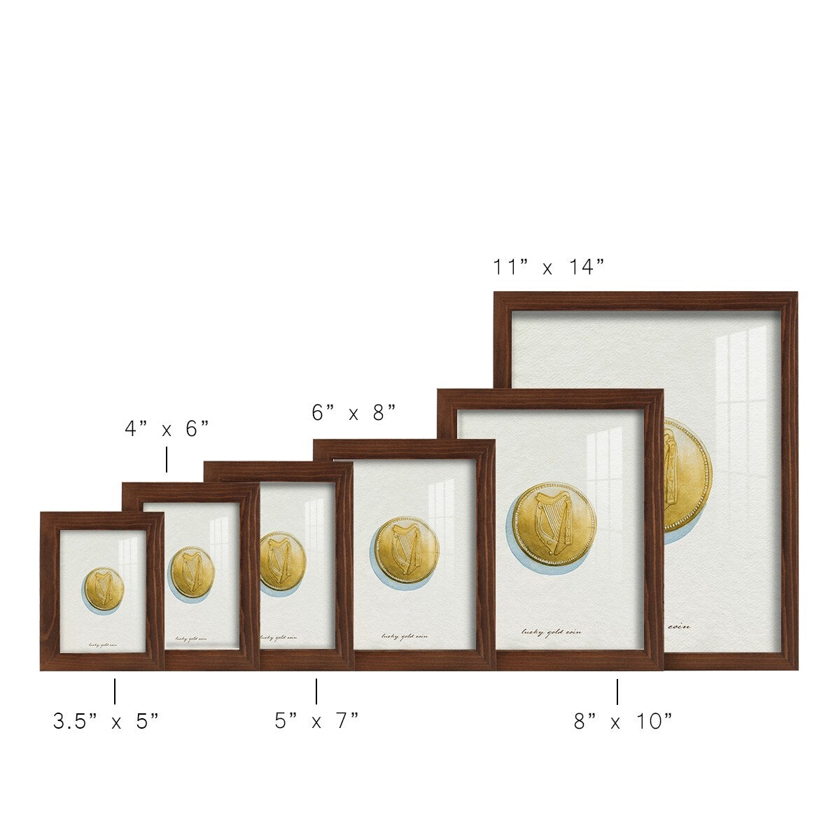Lucky Charm IV -Framed Print w/glass-Cherry Red