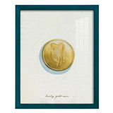 Lucky Charm IV -Framed Print w/glass-Cherry Red