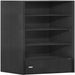 Luder Shelf Bookcase with 1 Door Storage Cabinet, French Oak - 9.3"D x 12"W x 52.1"H