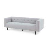 Ludwig Upholstered Tufted 3-Seater Sofa by Christopher Knight Home