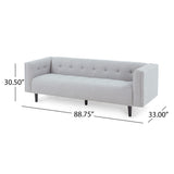 Ludwig Upholstered Tufted 3-Seater Sofa by Christopher Knight Home