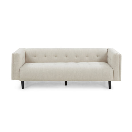 Ludwig Upholstered Tufted 3-Seater Sofa by Christopher Knight Home