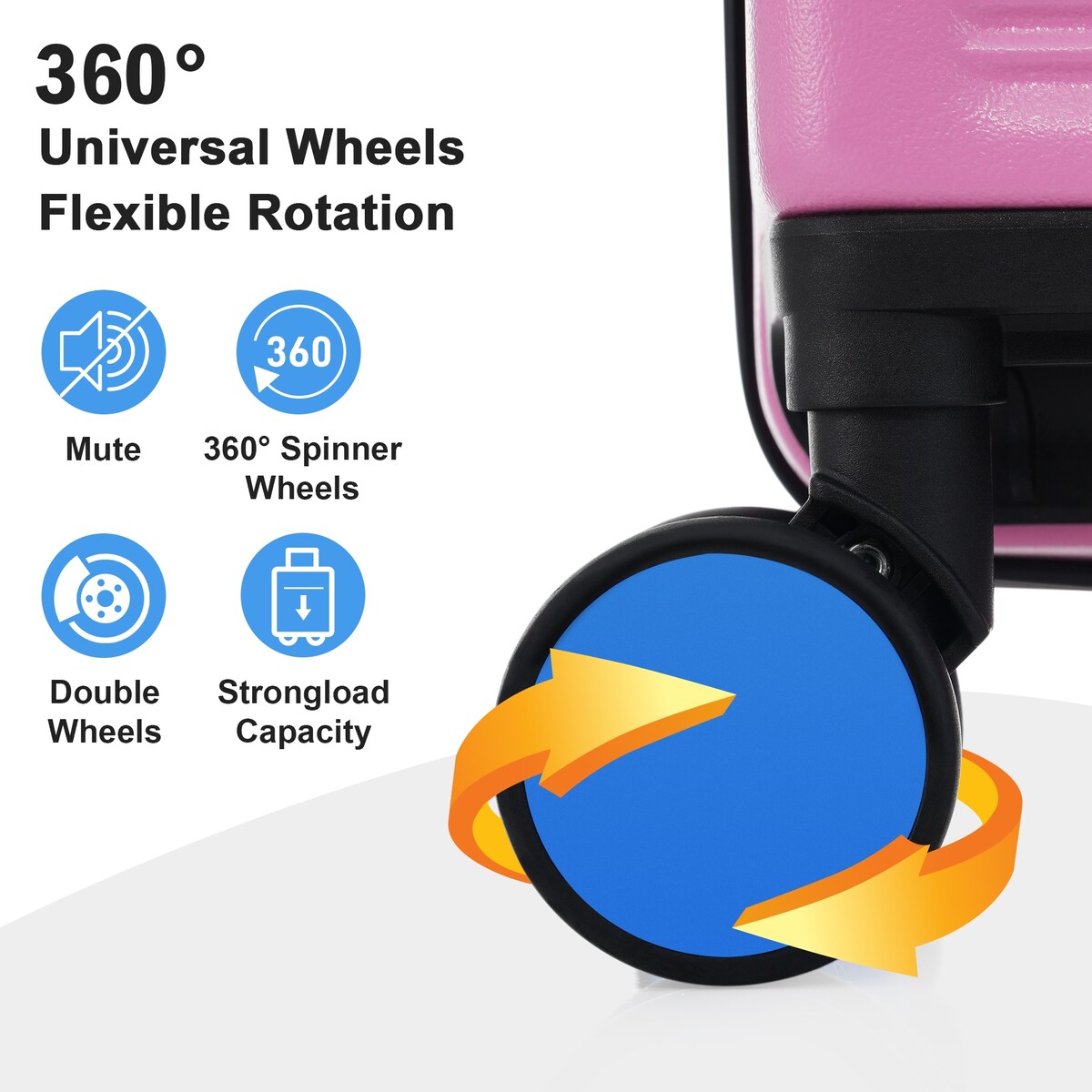 Luggage sets of 3 Pce 20" 24" 28" Carry on Hardside Luggage Expandable Checked Luggage Suitcase Set wTSA Lock Spinner Wheels