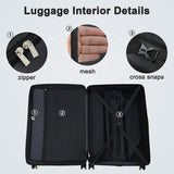 Luggage sets of 3 Pce 20" 24" 28" Carry on Hardside Luggage Expandable Checked Luggage Suitcase Set wTSA Lock Spinner Wheels