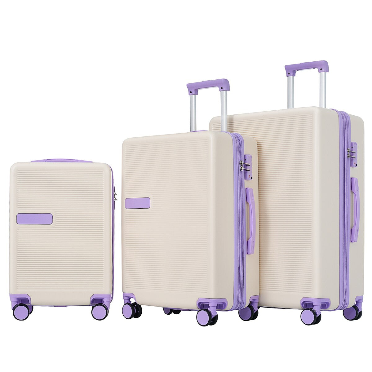 Luggage sets of 3 Pce 20" 24" 28" Carry on Hardside Luggage Expandable Checked Luggage Suitcase Set wTSA Lock Spinner Wheels
