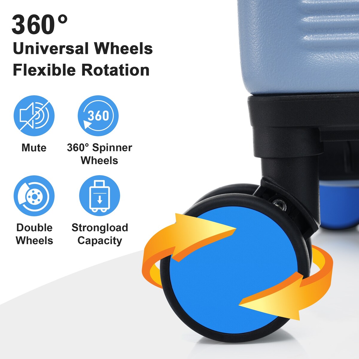 Luggage sets of 3 Pce 20" 24" 28" Carry on Hardside Luggage Expandable Checked Luggage Suitcase Set wTSA Lock Spinner Wheels