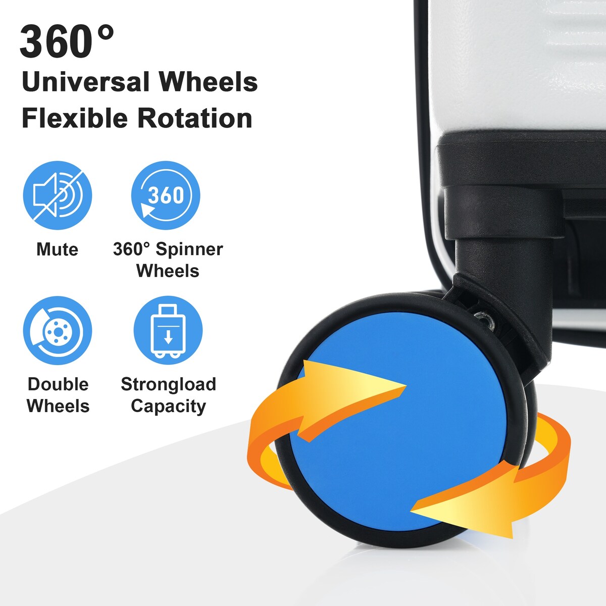 Luggage sets of 3 Pce 20" 24" 28" Carry on Hardside Luggage Expandable Checked Luggage Suitcase Set wTSA Lock Spinner Wheels