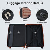 Luggage sets of 3 Pce 20" 24" 28" Carry on Hardside Luggage Expandable Checked Luggage Suitcase Set wTSA Lock Spinner Wheels