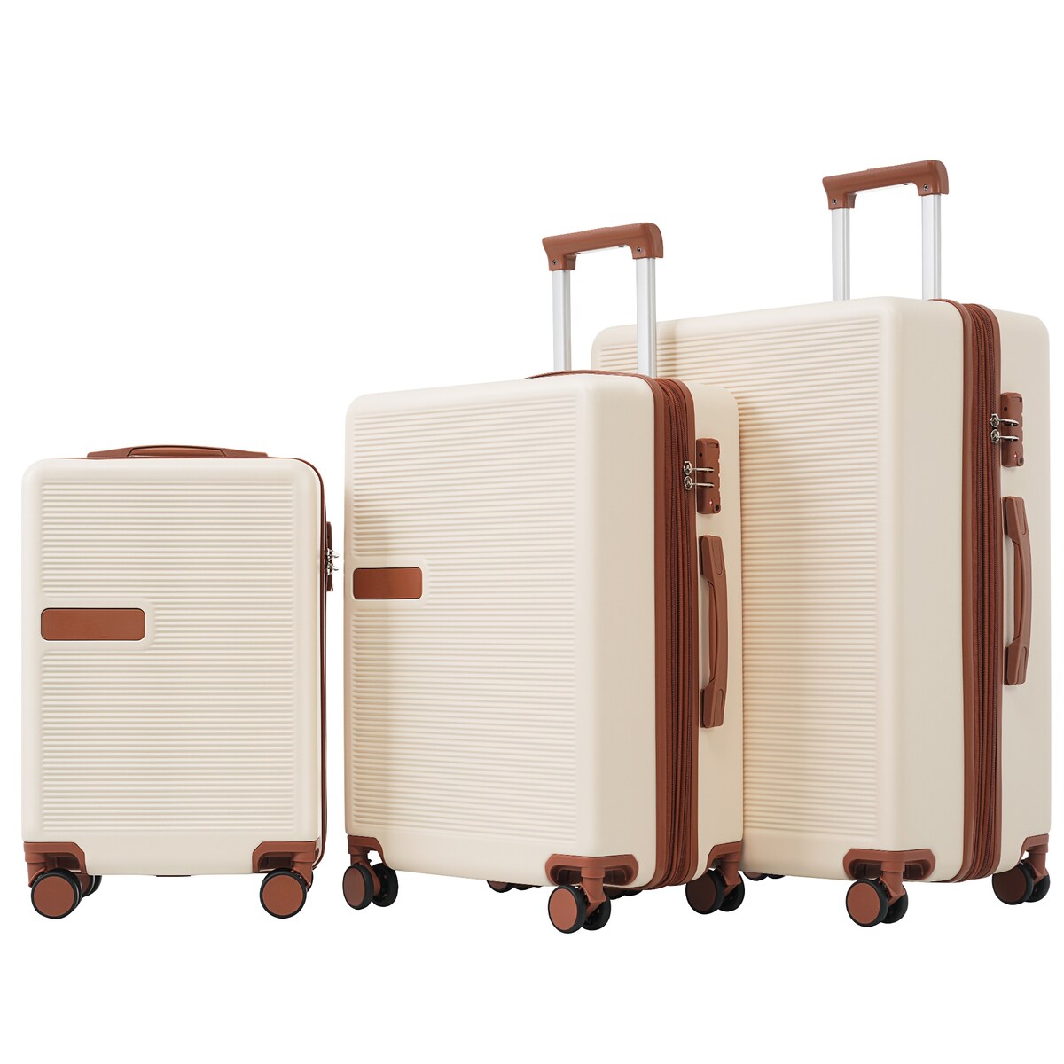 Luggage sets of 3 Pce 20" 24" 28" Carry on Hardside Luggage Expandable Checked Luggage Suitcase Set wTSA Lock Spinner Wheels