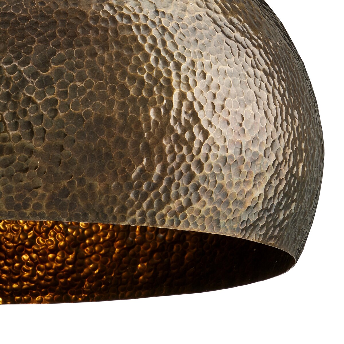 Lumanity Echo Statement Brass Dome Pendant - 20.5" Dia x 12.25" H