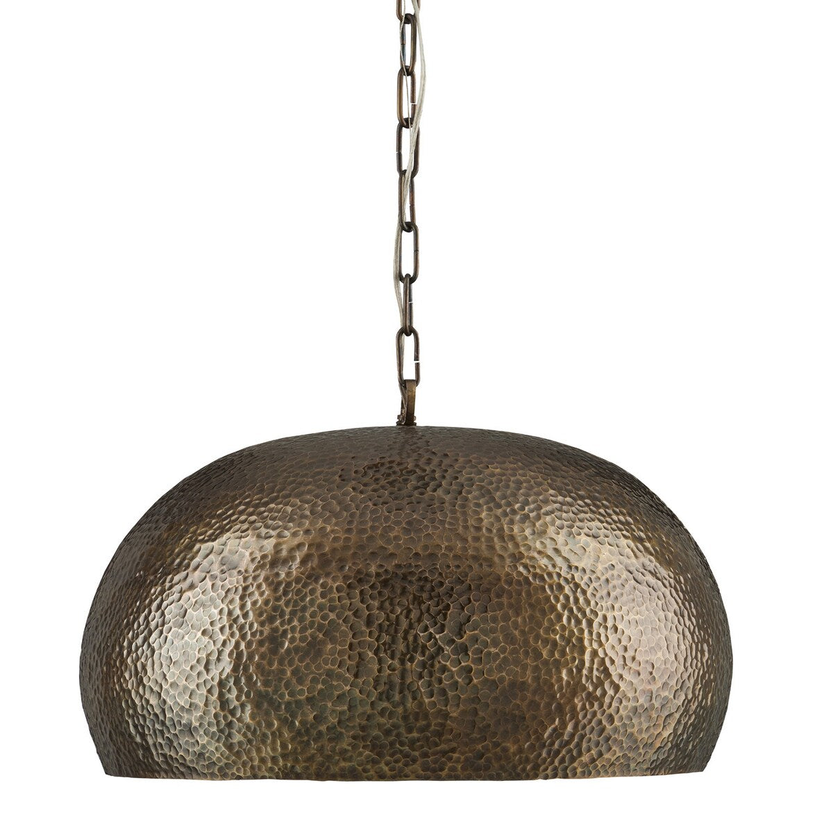 Lumanity Echo Statement Brass Dome Pendant - 20.5" Dia x 12.25" H