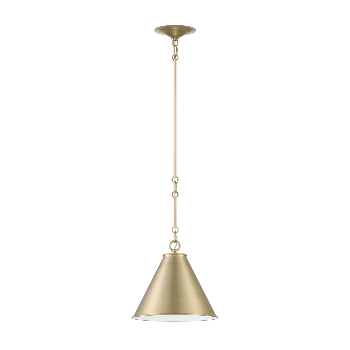 Lumanity Lincoln Tapered Metal 11" Dome Antique Brass Pendant Light - 11'' D x 11'' W x 10'' H