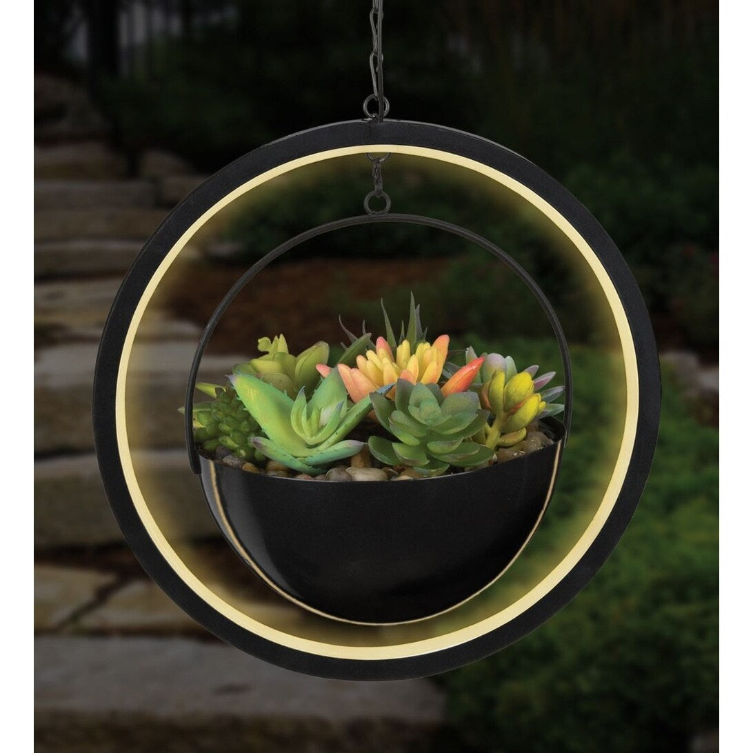 Lumen Succulent Solar Lantern - Round