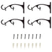 Lumi 1 in. & 3/4 in. Dia. Double Curtain Rod Bracket (4-Pack)