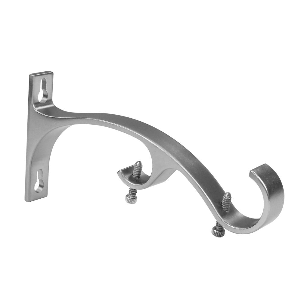 Lumi 1 in. & 3/4 in. Dia. Double Curtain Rod Bracket (4-Pack)