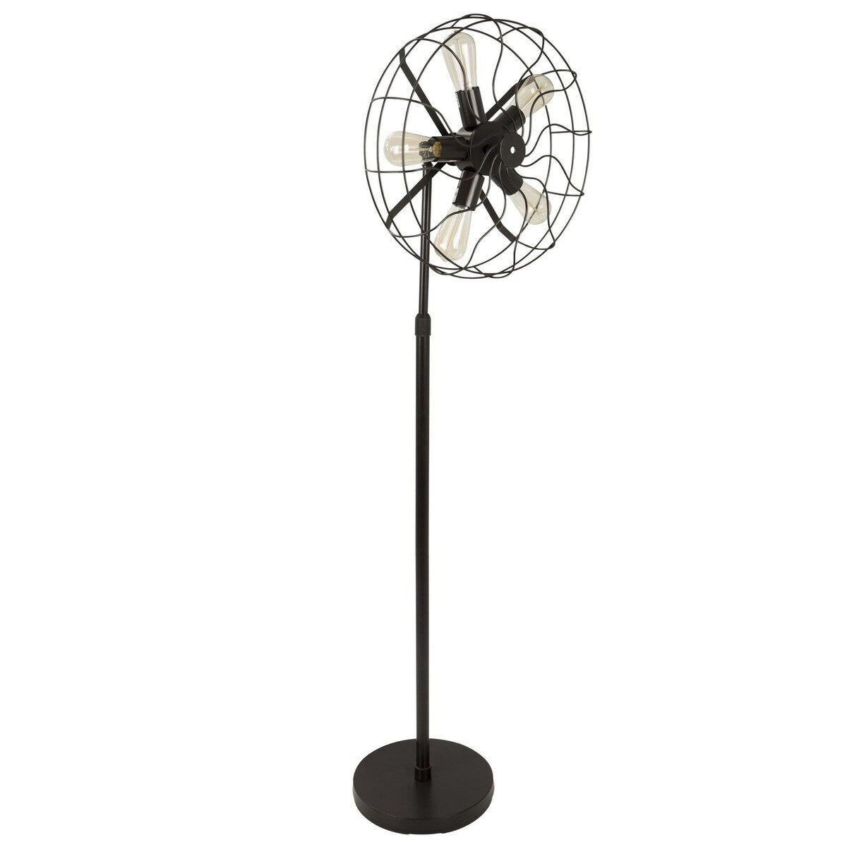 Lumisource Ozzy Vintage Industrial Floor Lamp in Antique - 18.5"Lx14.5"Wx62"H
