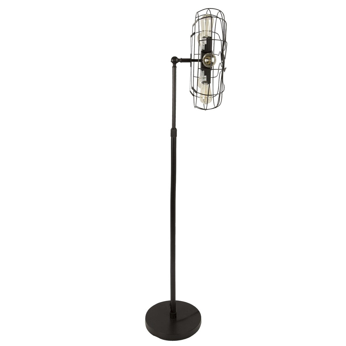 Lumisource Ozzy Vintage Industrial Floor Lamp in Antique - 18.5"Lx14.5"Wx62"H