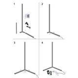 Lumos 47" Color Changing Minimalist Led Floor Lamp, Standing Tall Corner Light - 1" D x 23" W x 47" H