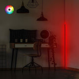 Lumos 47" Color Changing Minimalist Led Floor Lamp, Standing Tall Corner Light - 1" D x 23" W x 47" H