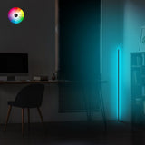 Lumos 47" Color Changing Minimalist Led Floor Lamp, Standing Tall Corner Light - 1" D x 23" W x 47" H