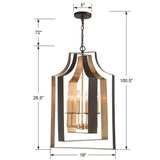 Luna 6 Light English Bronze & Antique Gold Lantern - 15.67'' W x 28.54'' H