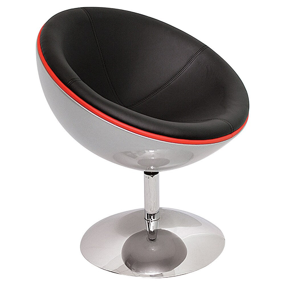 Lunar Lounger Black and Red Accent Chair