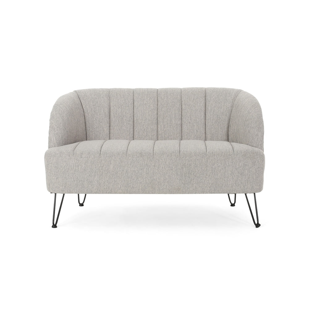 Lupine Modern Fabric Loveseat with Hairpin Legs by Christopher Knight Home
