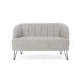 Lupine Modern Fabric Loveseat with Hairpin Legs by Christopher Knight Home