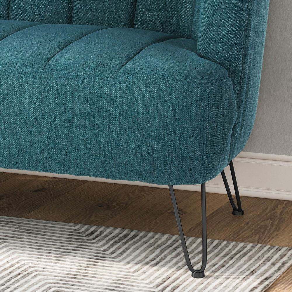 Lupine Modern Fabric Loveseat with Hairpin Legs by Christopher Knight Home