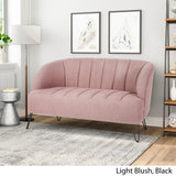 Lupine Modern Fabric Loveseat with Hairpin Legs by Christopher Knight Home