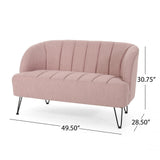 Lupine Modern Fabric Loveseat with Hairpin Legs by Christopher Knight Home