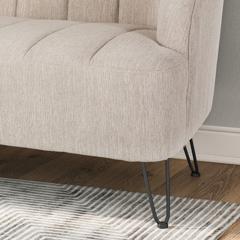 Lupine Modern Fabric Loveseat with Hairpin Legs by Christopher Knight Home