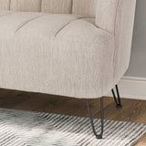 Lupine Modern Fabric Loveseat with Hairpin Legs by Christopher Knight Home