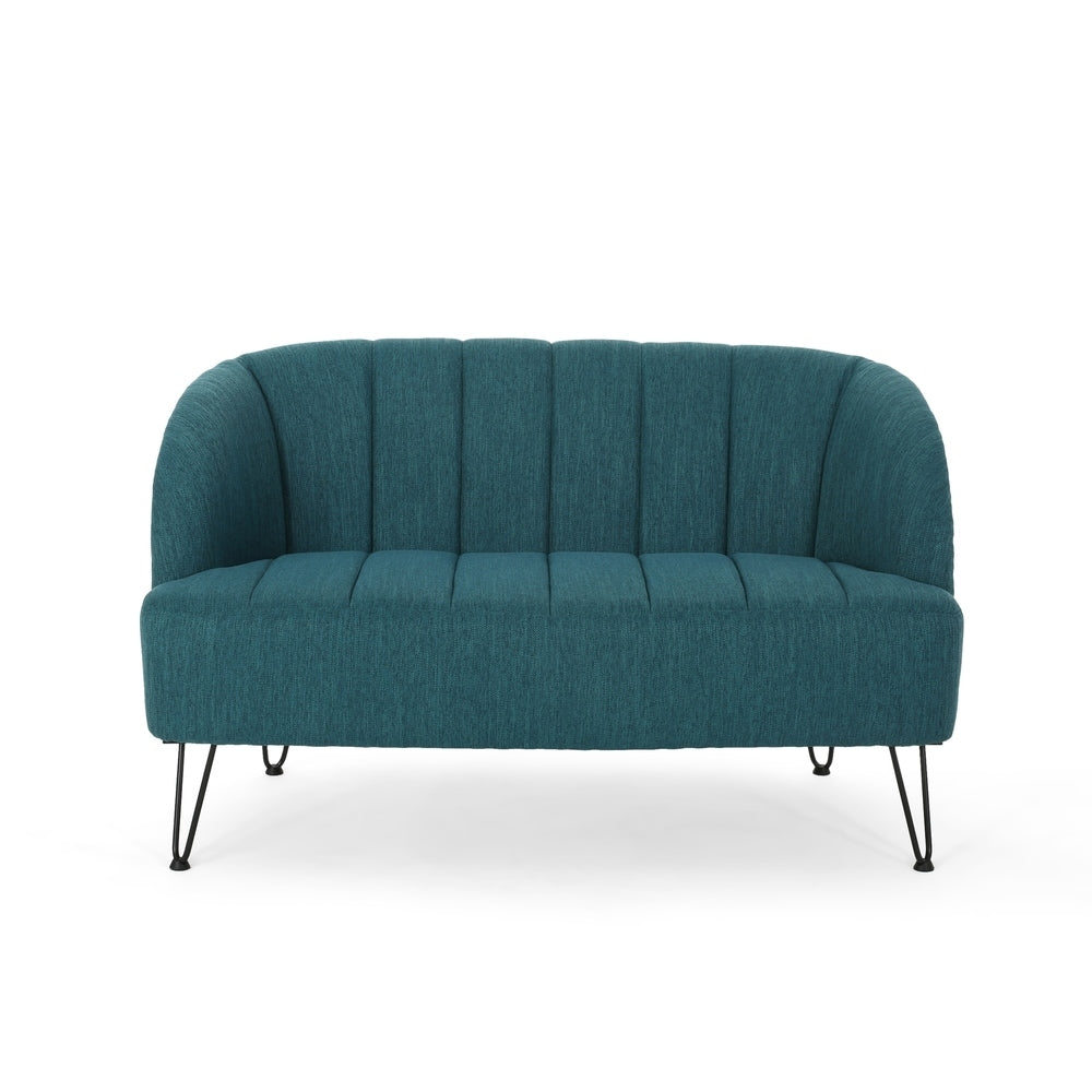 Lupine Modern Fabric Loveseat with Hairpin Legs by Christopher Knight Home