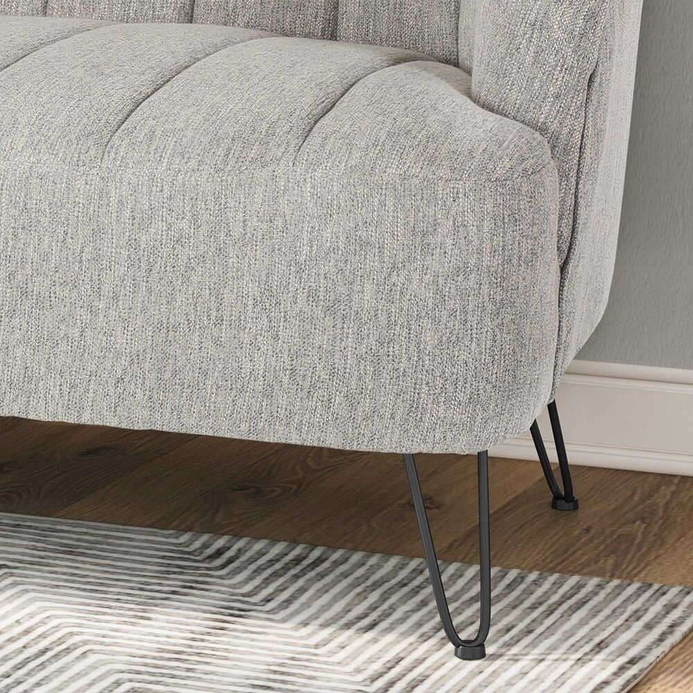 Lupine Modern Fabric Loveseat with Hairpin Legs by Christopher Knight Home