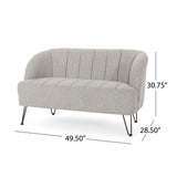 Lupine Modern Fabric Loveseat with Hairpin Legs by Christopher Knight Home
